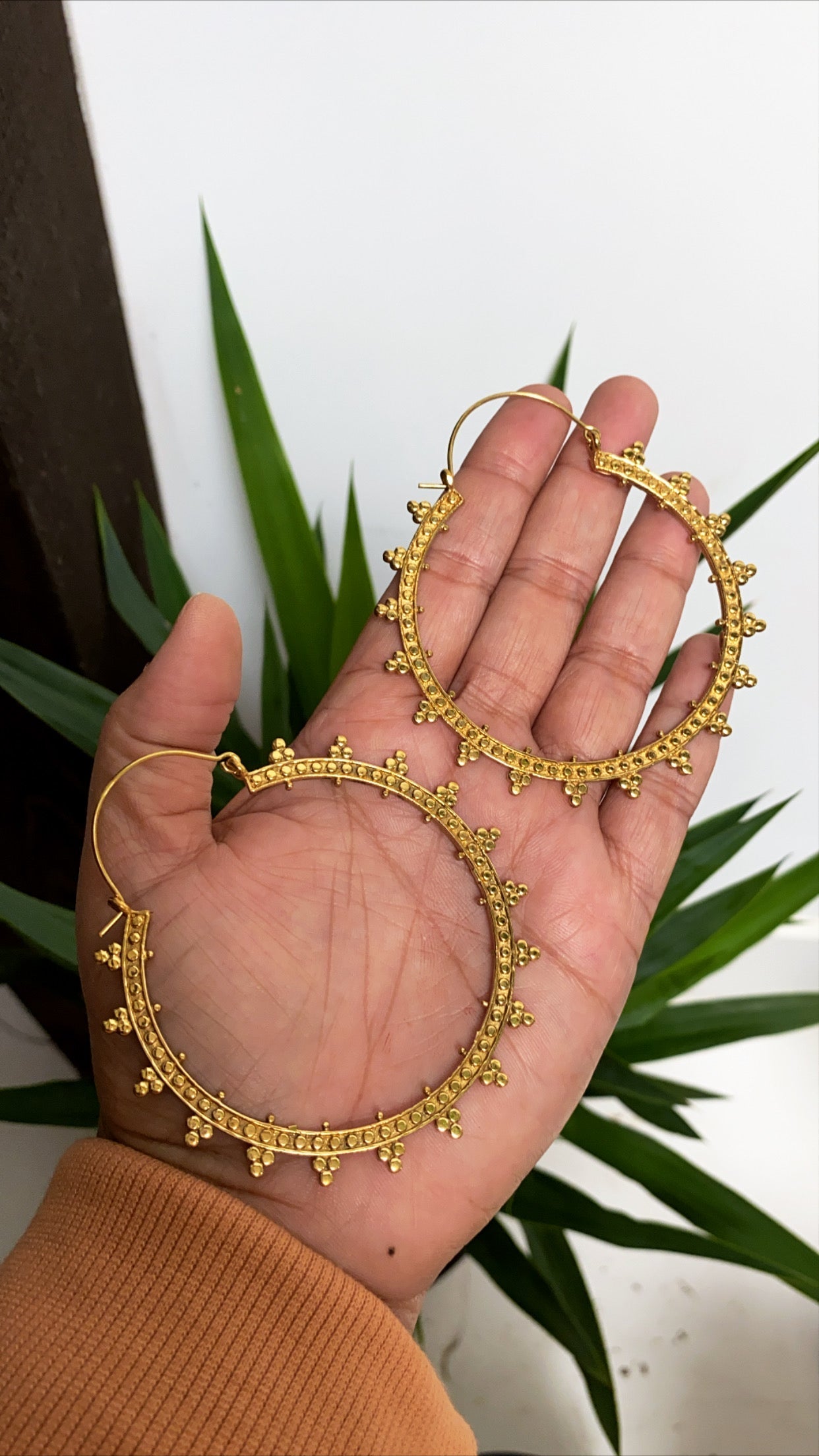 Eta Brass Hoop by Boho Gal Jewelry