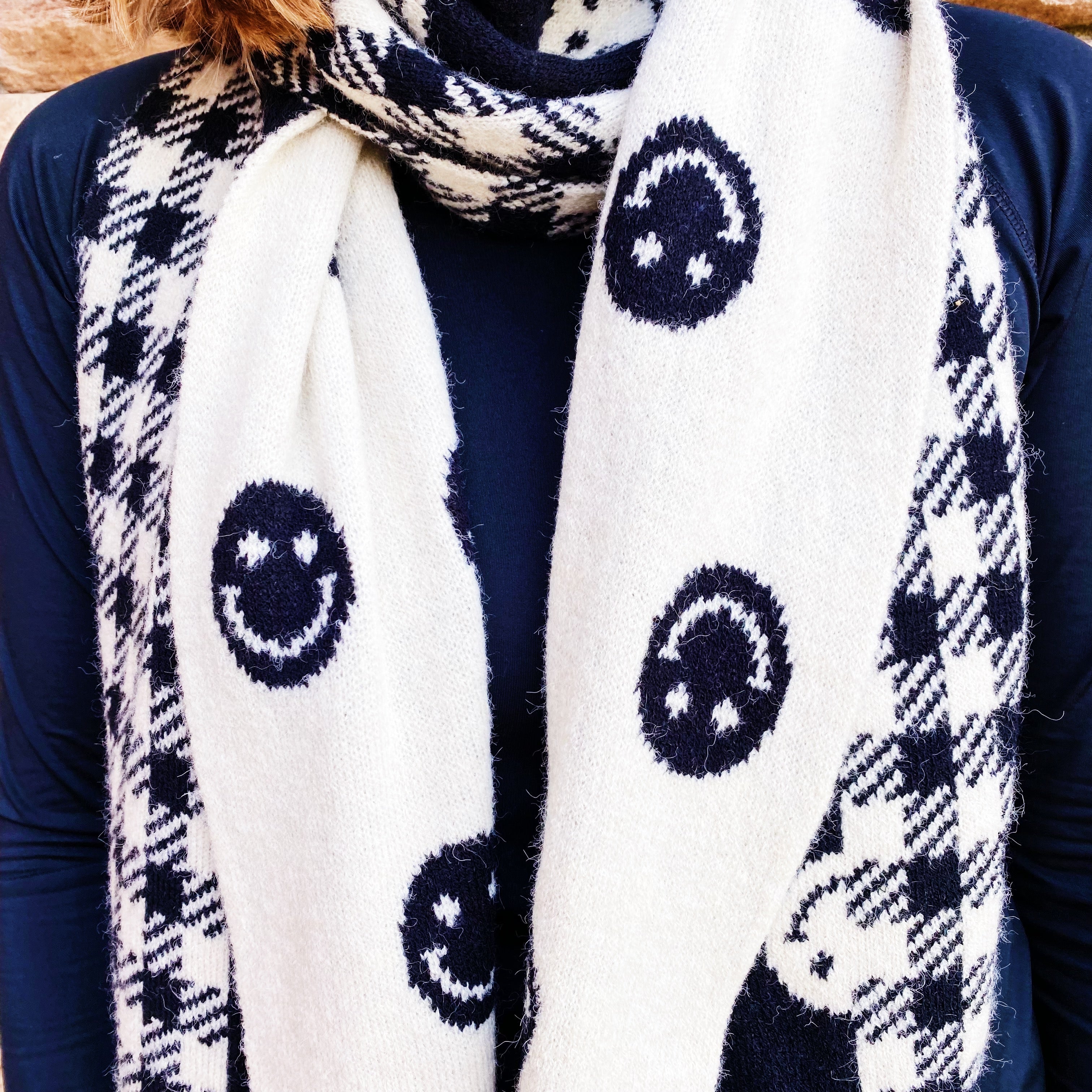 Checked On Happiness Cozy Scarf by Ellisonyoung.com