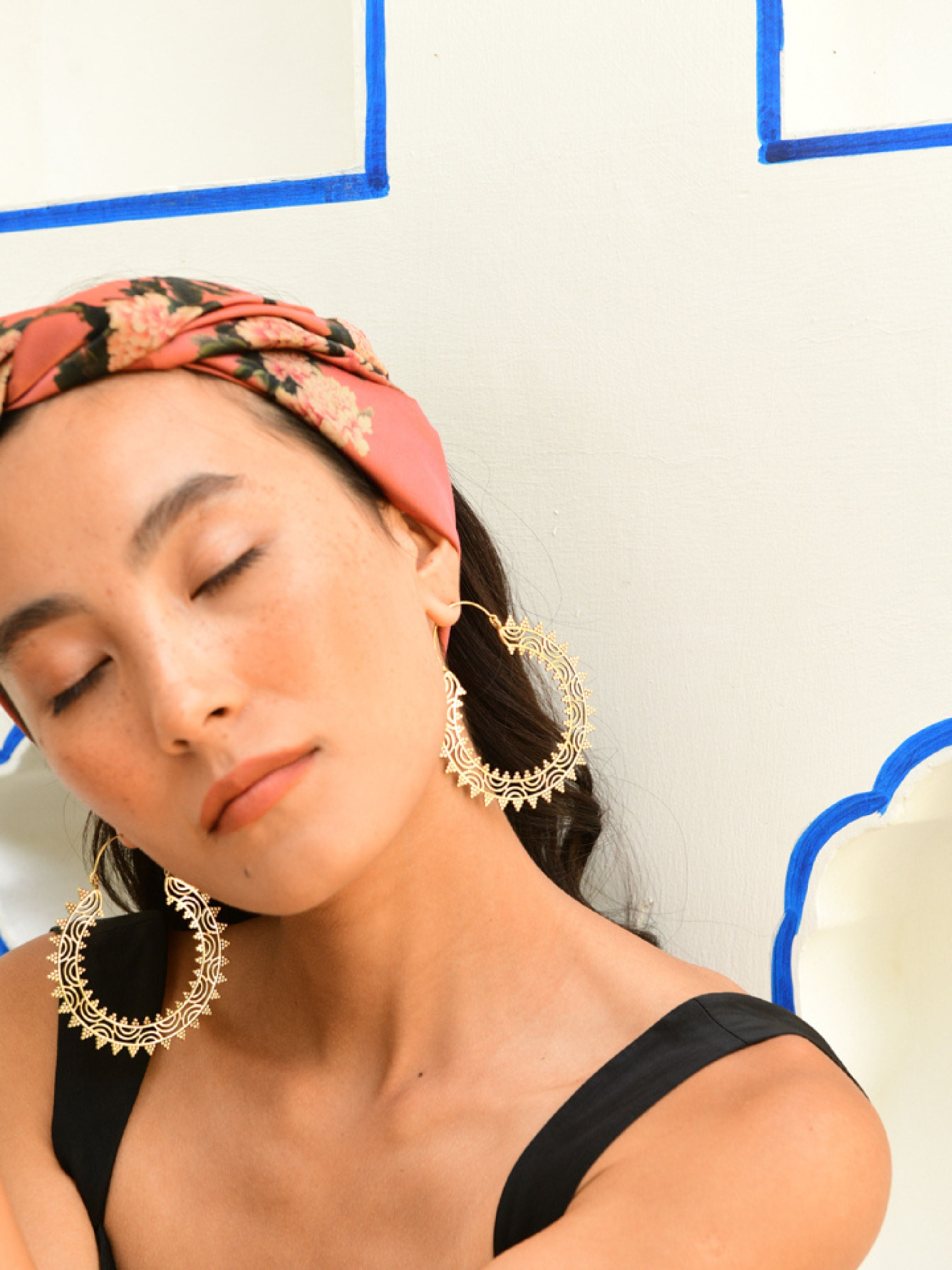 Haimi Brass Hoop Earrings by Boho Gal Jewelry