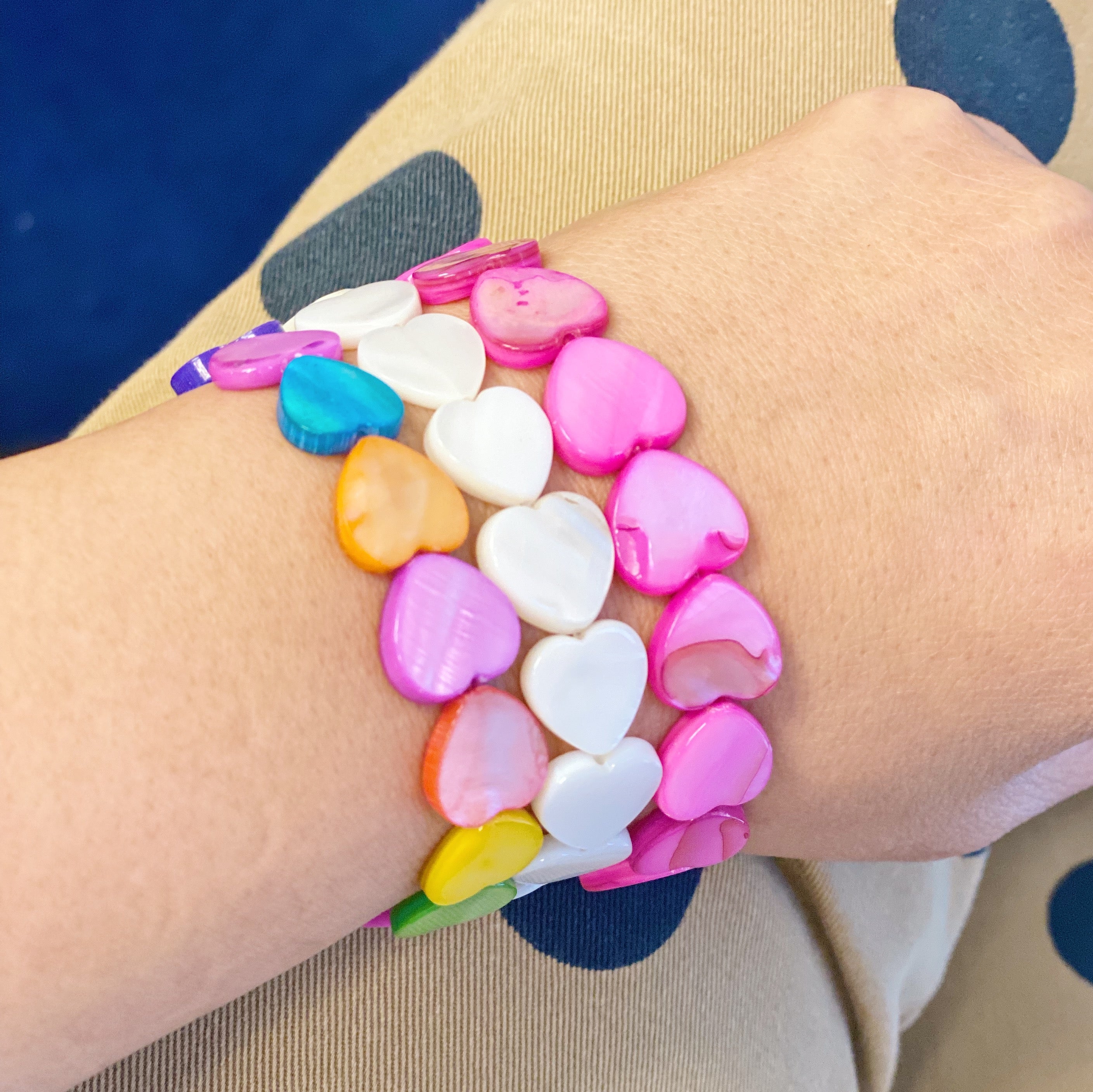 Shelly Heart Stretch Bracelet by Ellisonyoung.com