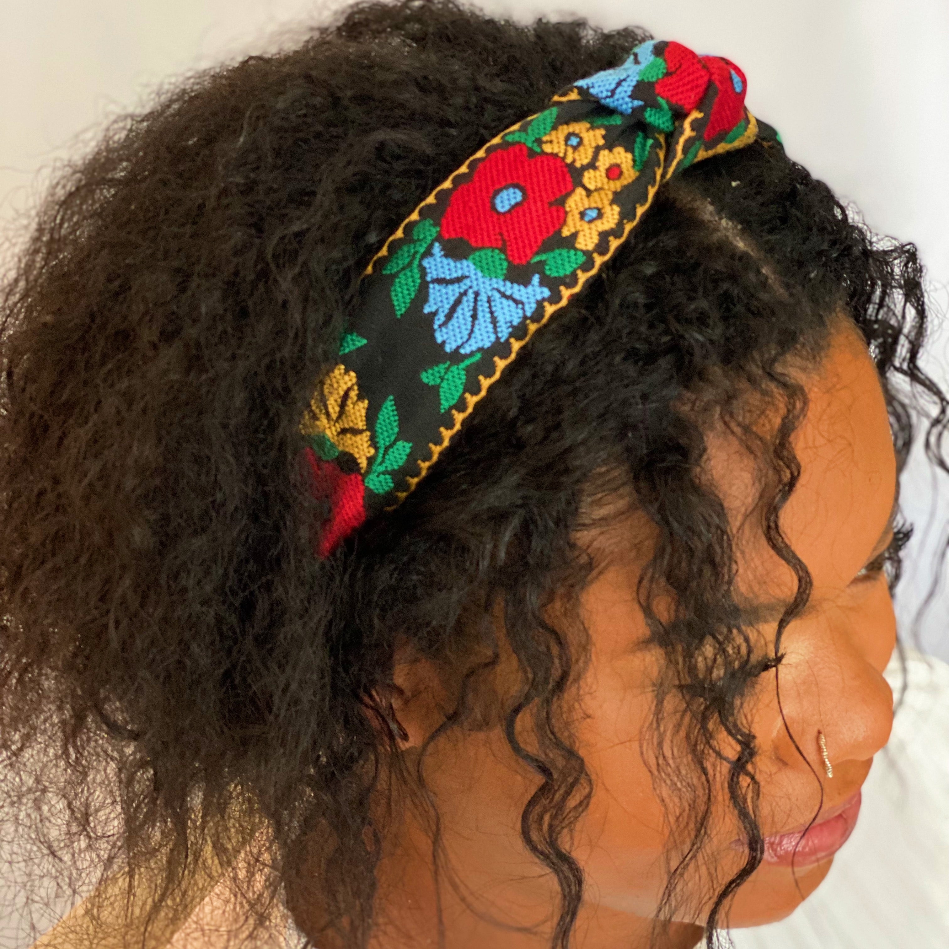 French Floral Embroidered Headband by Ellisonyoung.com