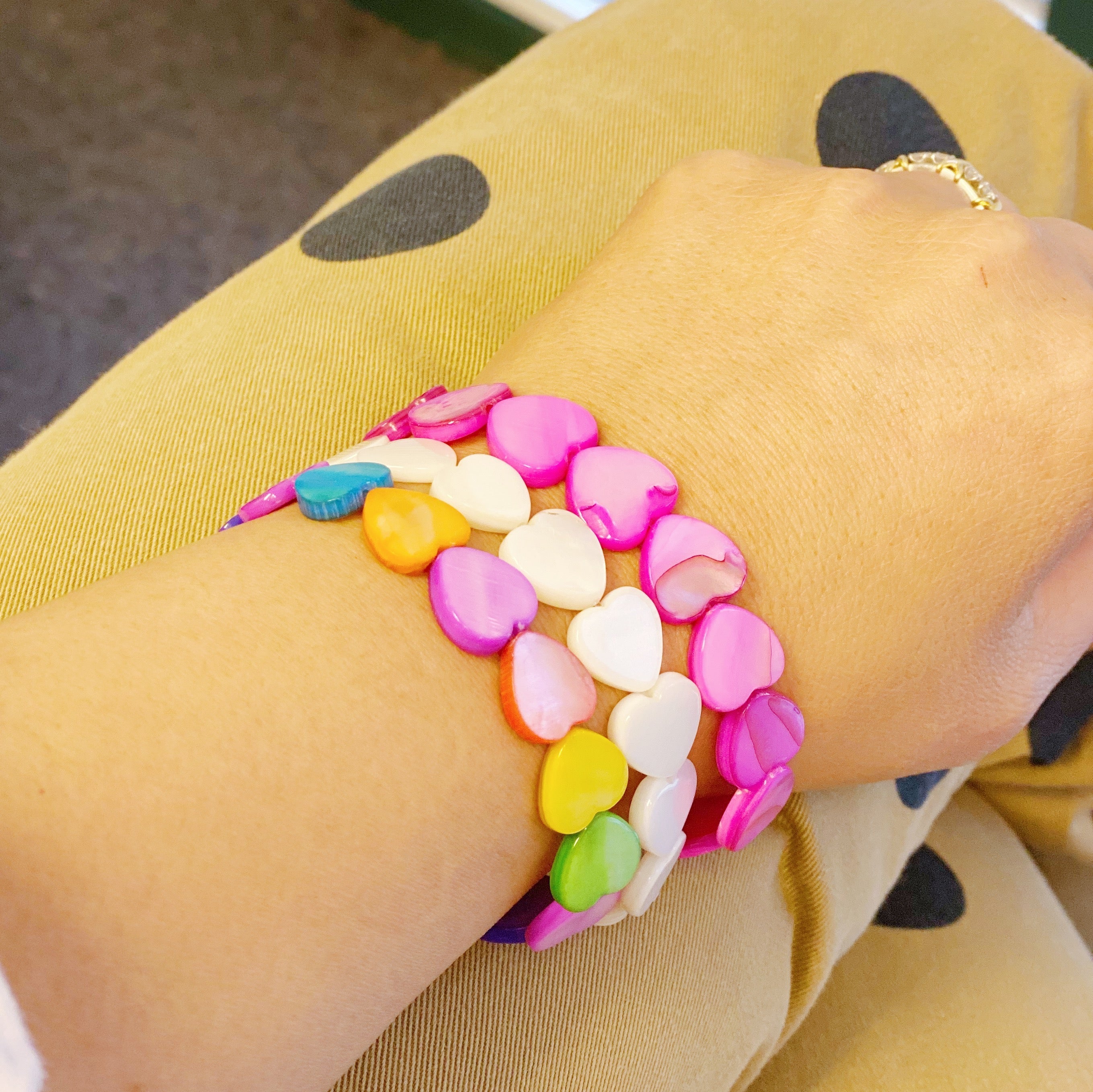 Shelly Heart Stretch Bracelet by Ellisonyoung.com