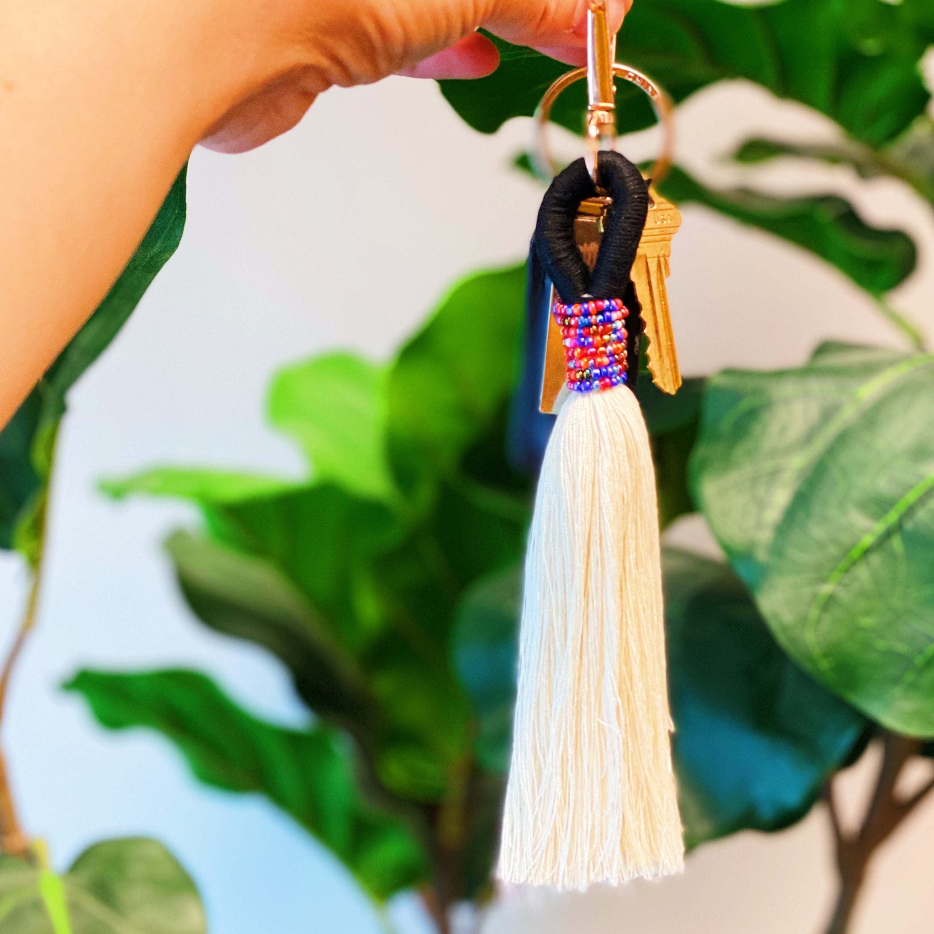 Maya Bay Tasseled Key Chain by Ellisonyoung.com