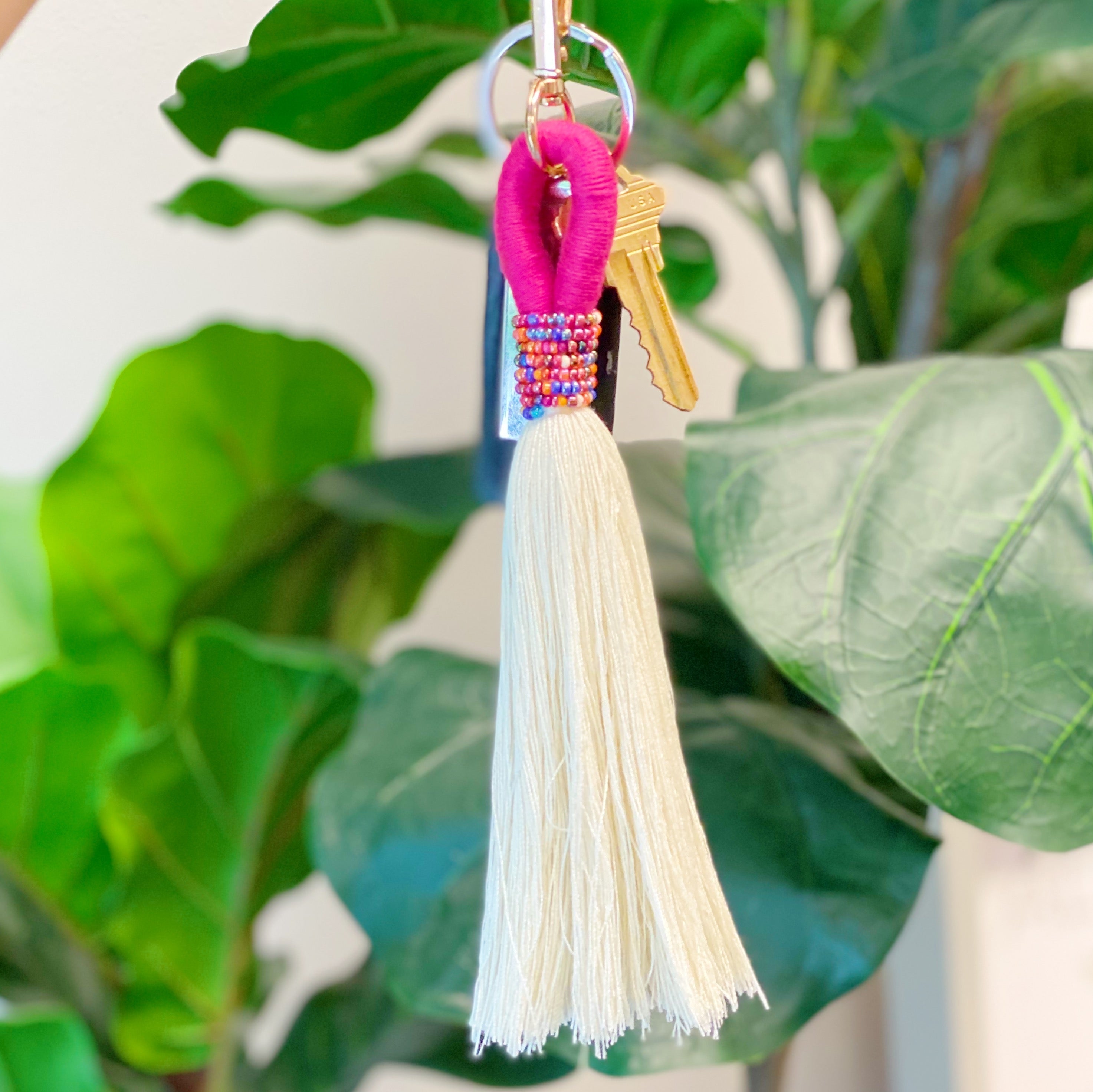 Maya Bay Tasseled Key Chain by Ellisonyoung.com