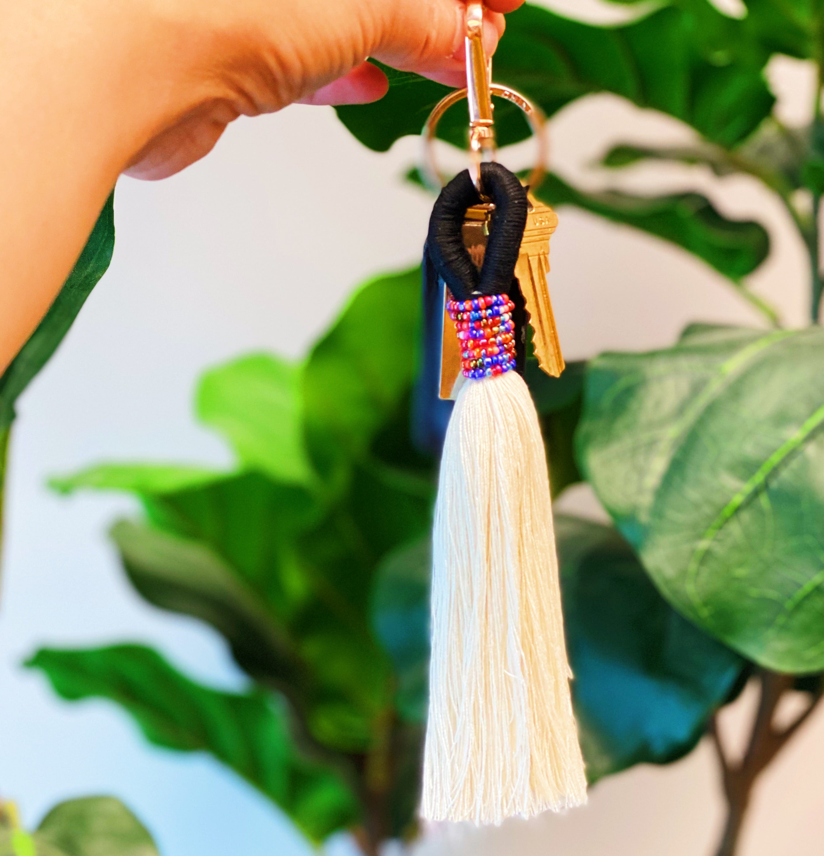 Maya Bay Tasseled Key Chain by Ellisonyoung.com