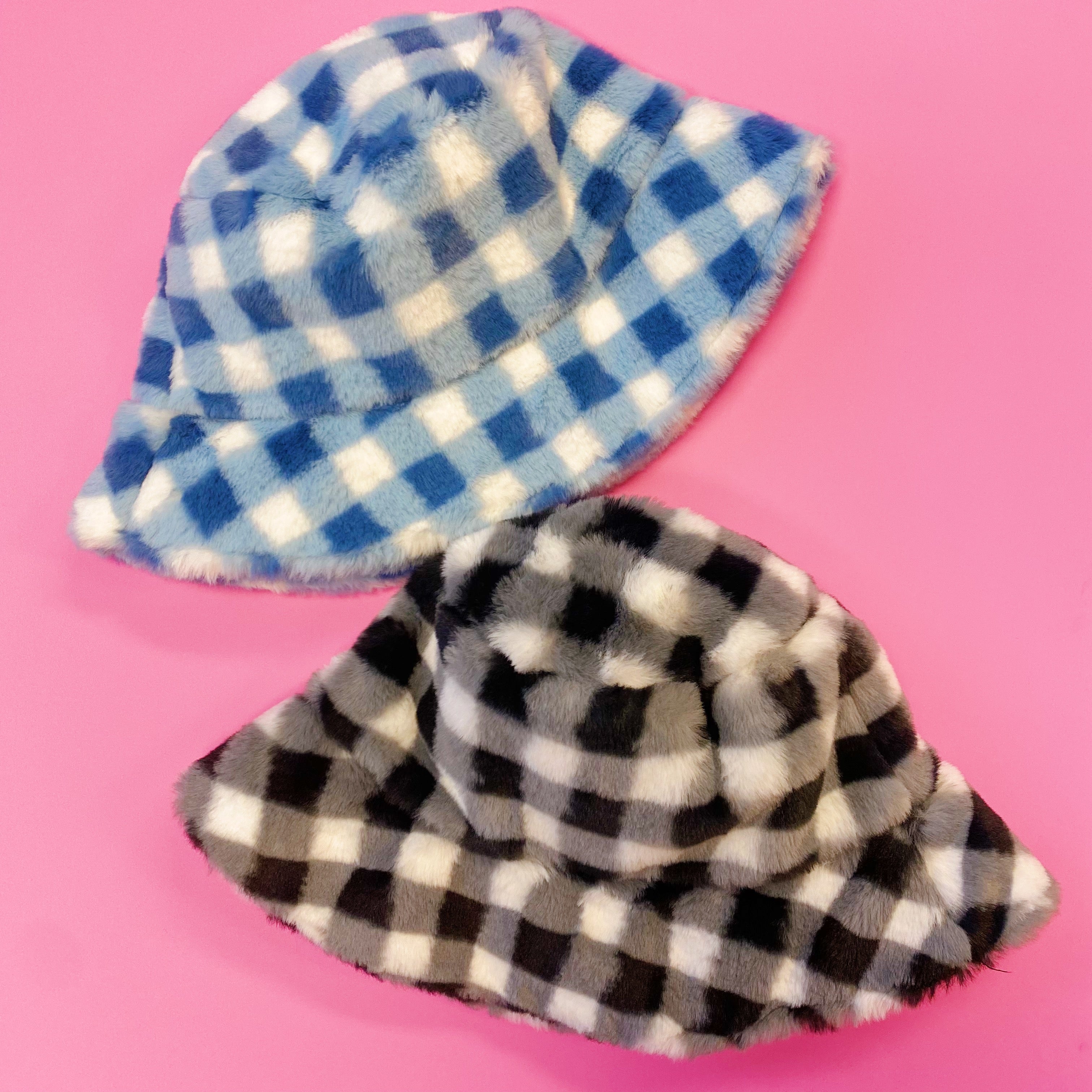 Super Cozy Checkered Bucket Hat by Ellisonyoung.com
