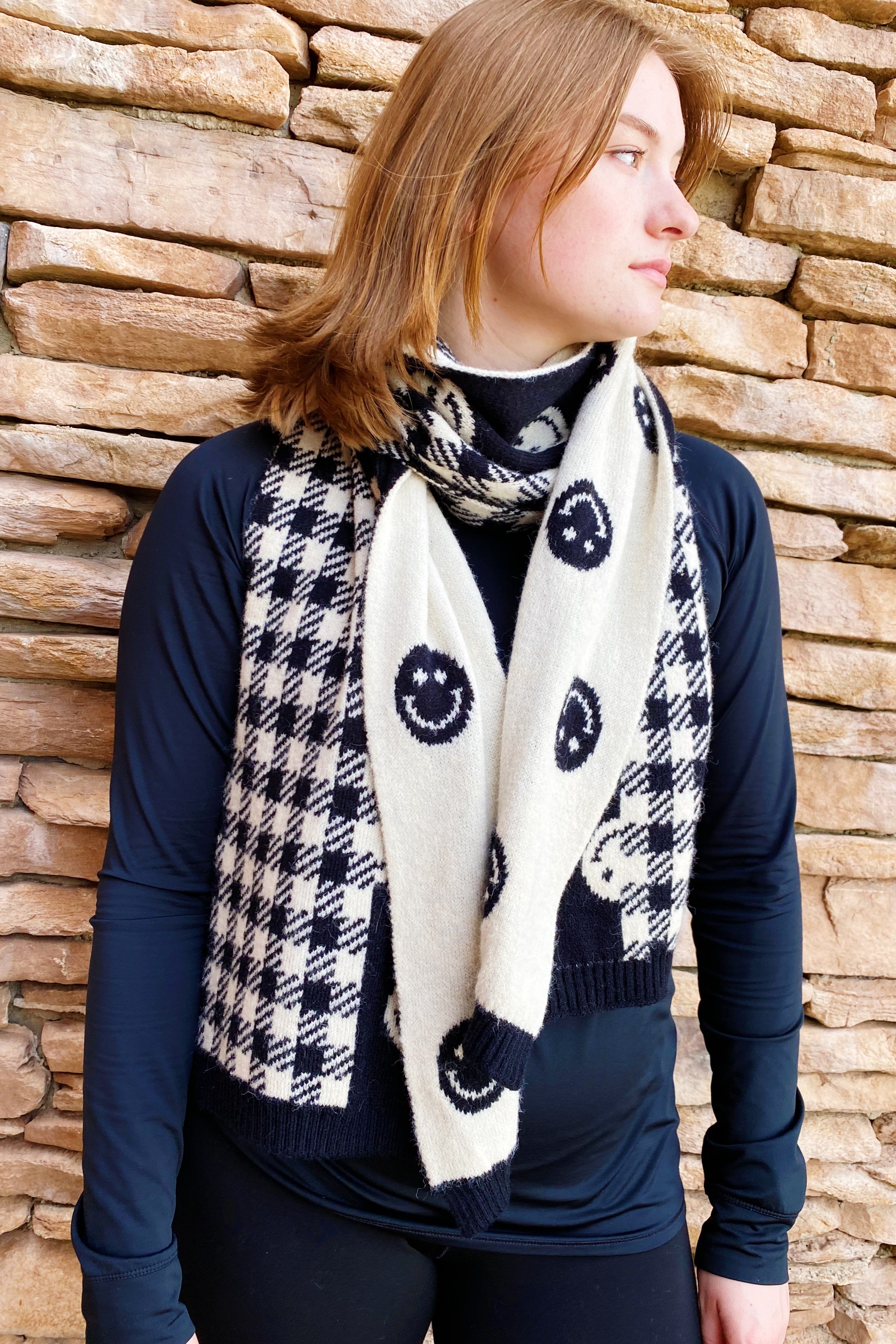 Checked On Happiness Cozy Scarf by Ellisonyoung.com