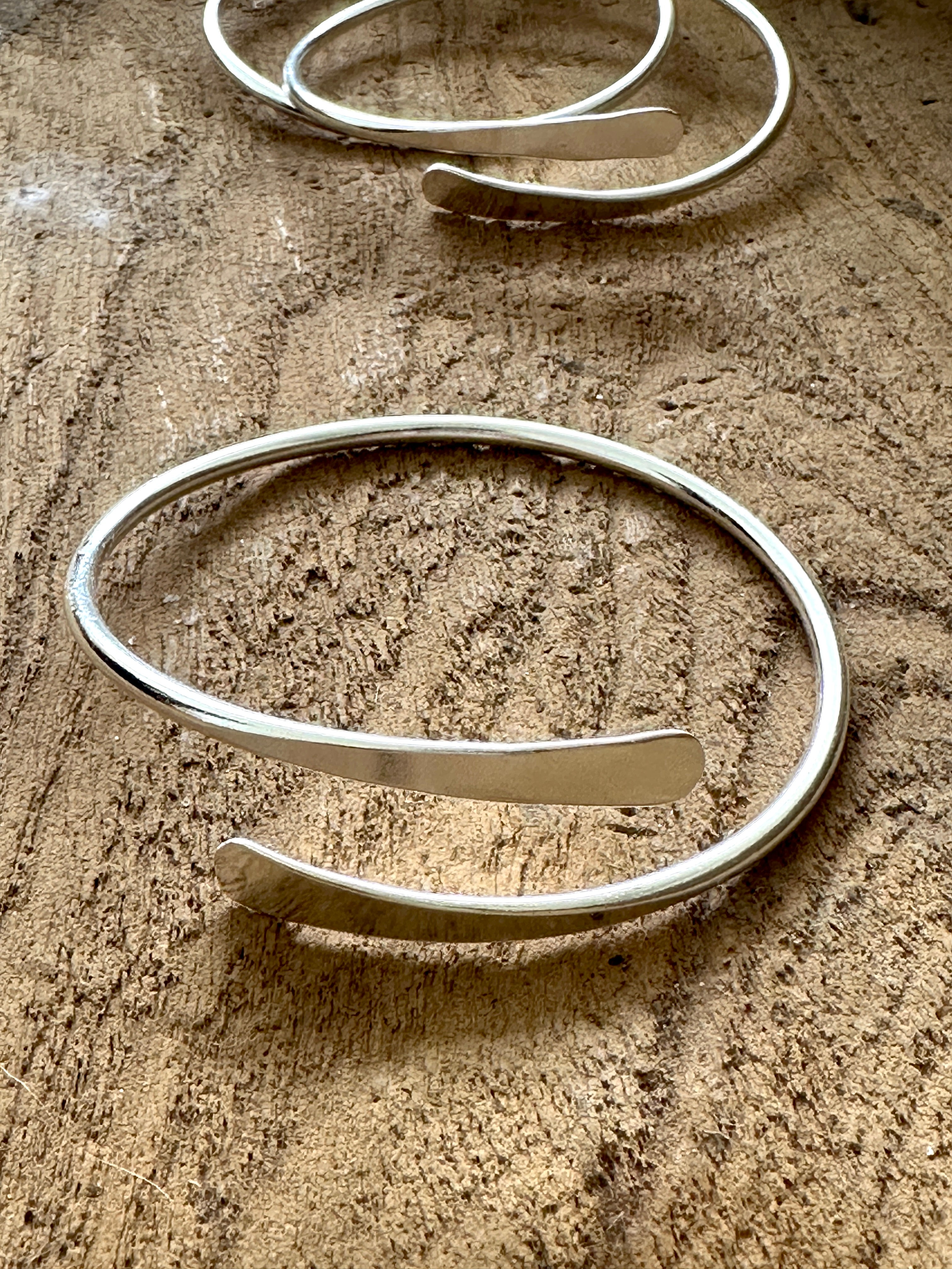The Coil Brass Bangle (not sold in sets) by Boho Gal Jewelry