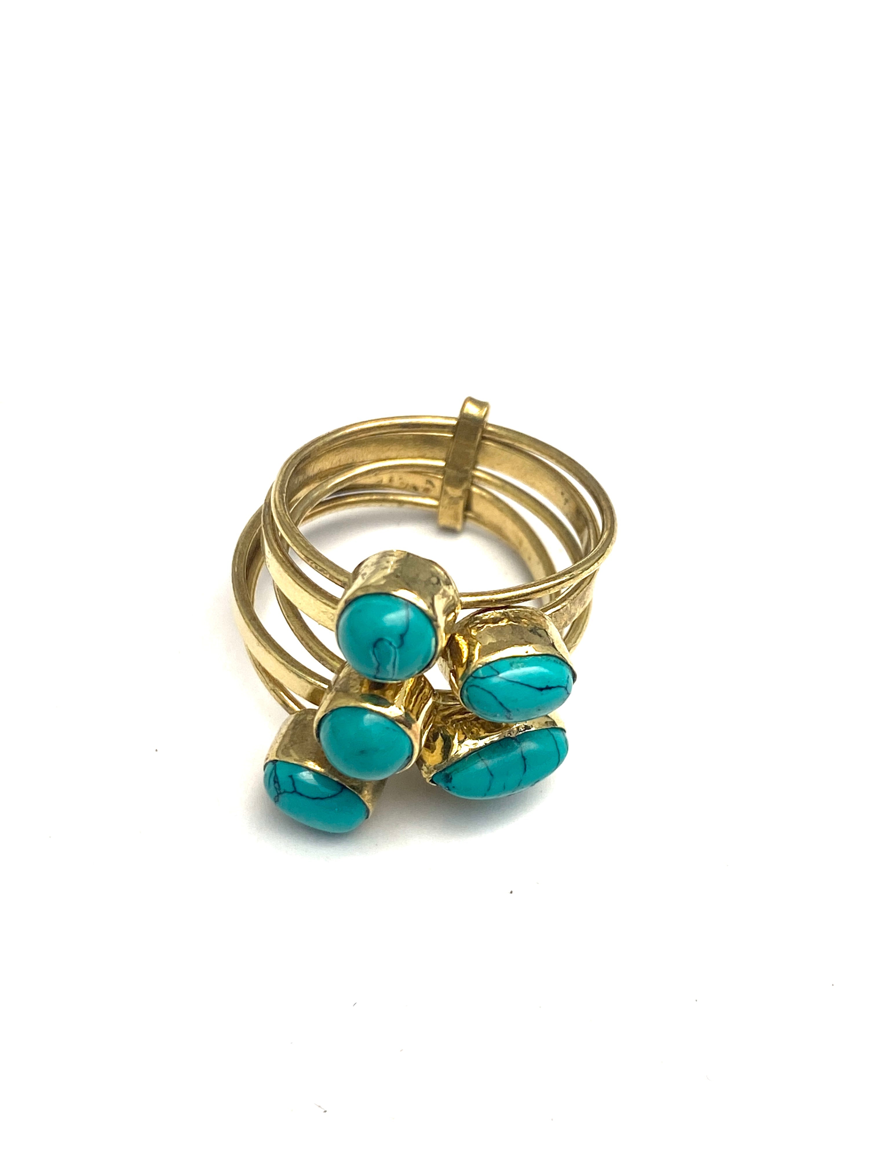 Paal Gemstone Ring Set by Boho Gal Jewelry