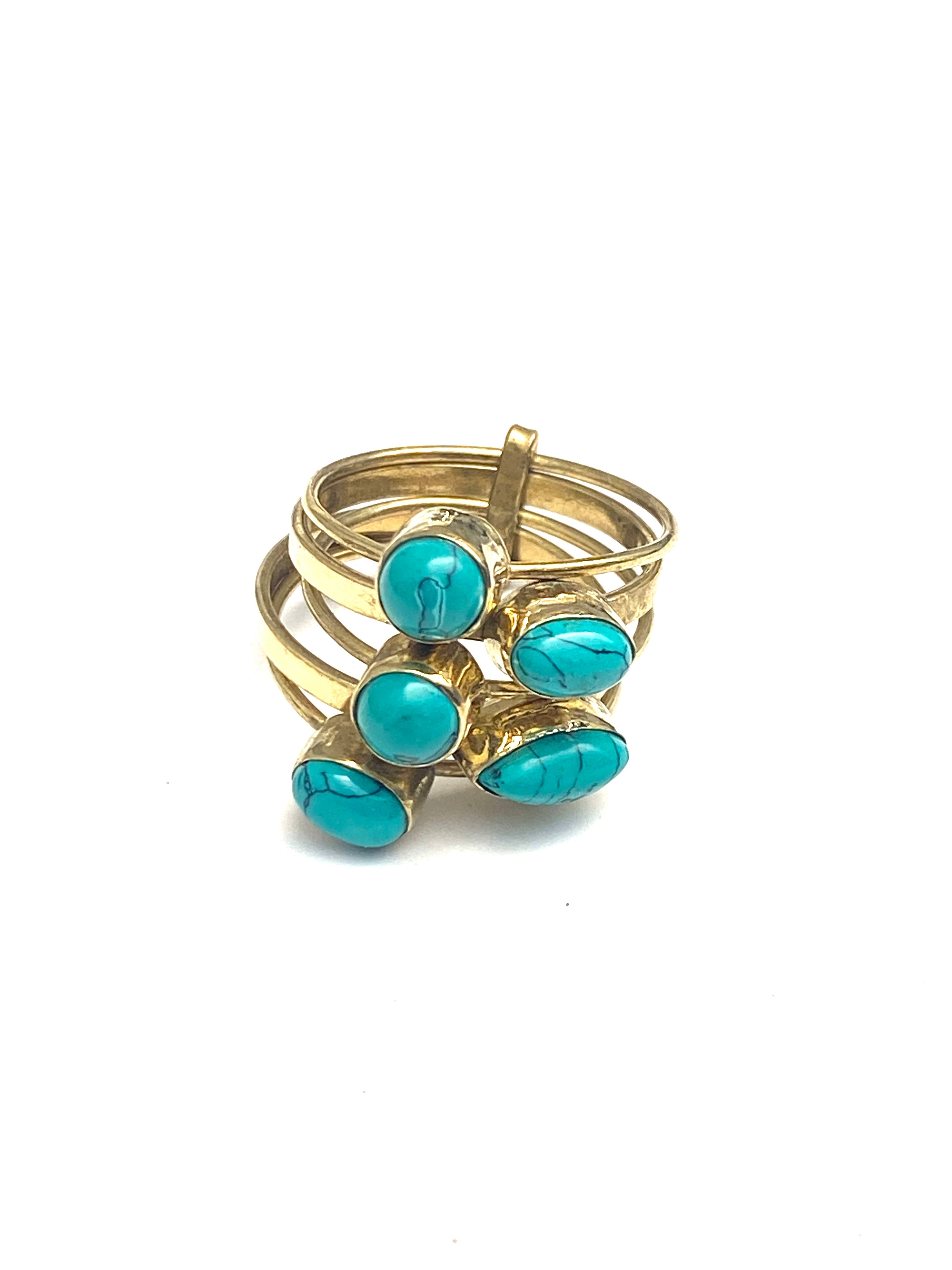 Paal Gemstone Ring Set by Boho Gal Jewelry