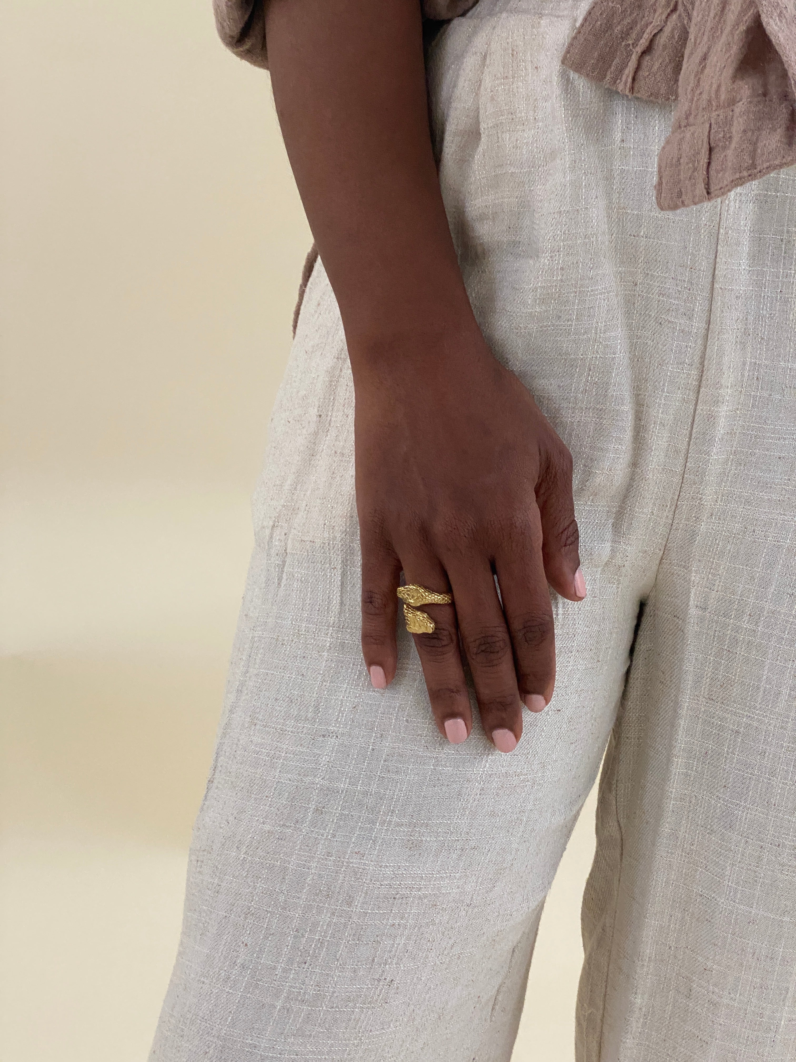 Jadu Snake Adjustable Ring by Boho Gal Jewelry