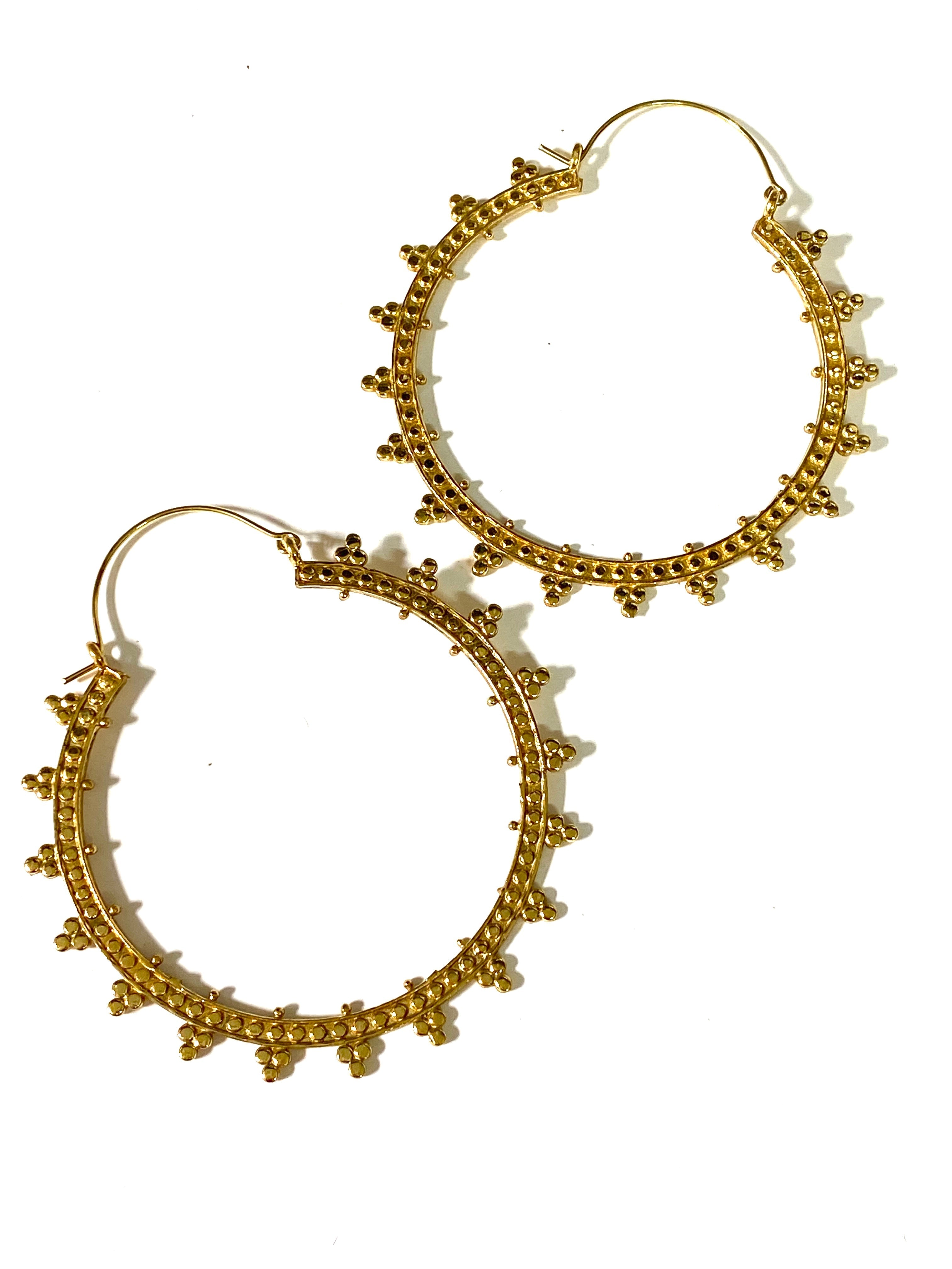 Eta Brass Hoop by Boho Gal Jewelry