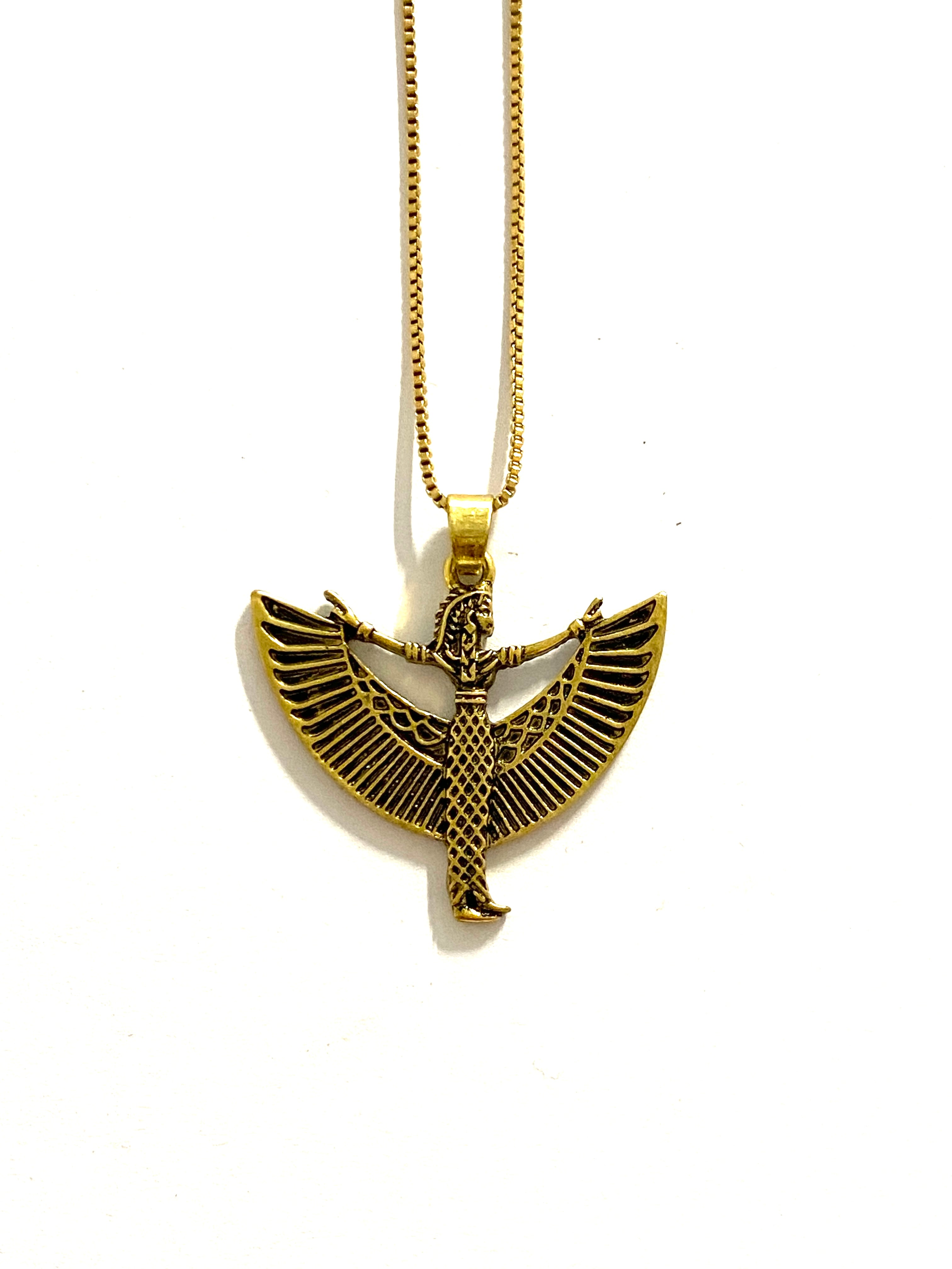 Maat Egyptian Goddess Necklace by Boho Gal Jewelry