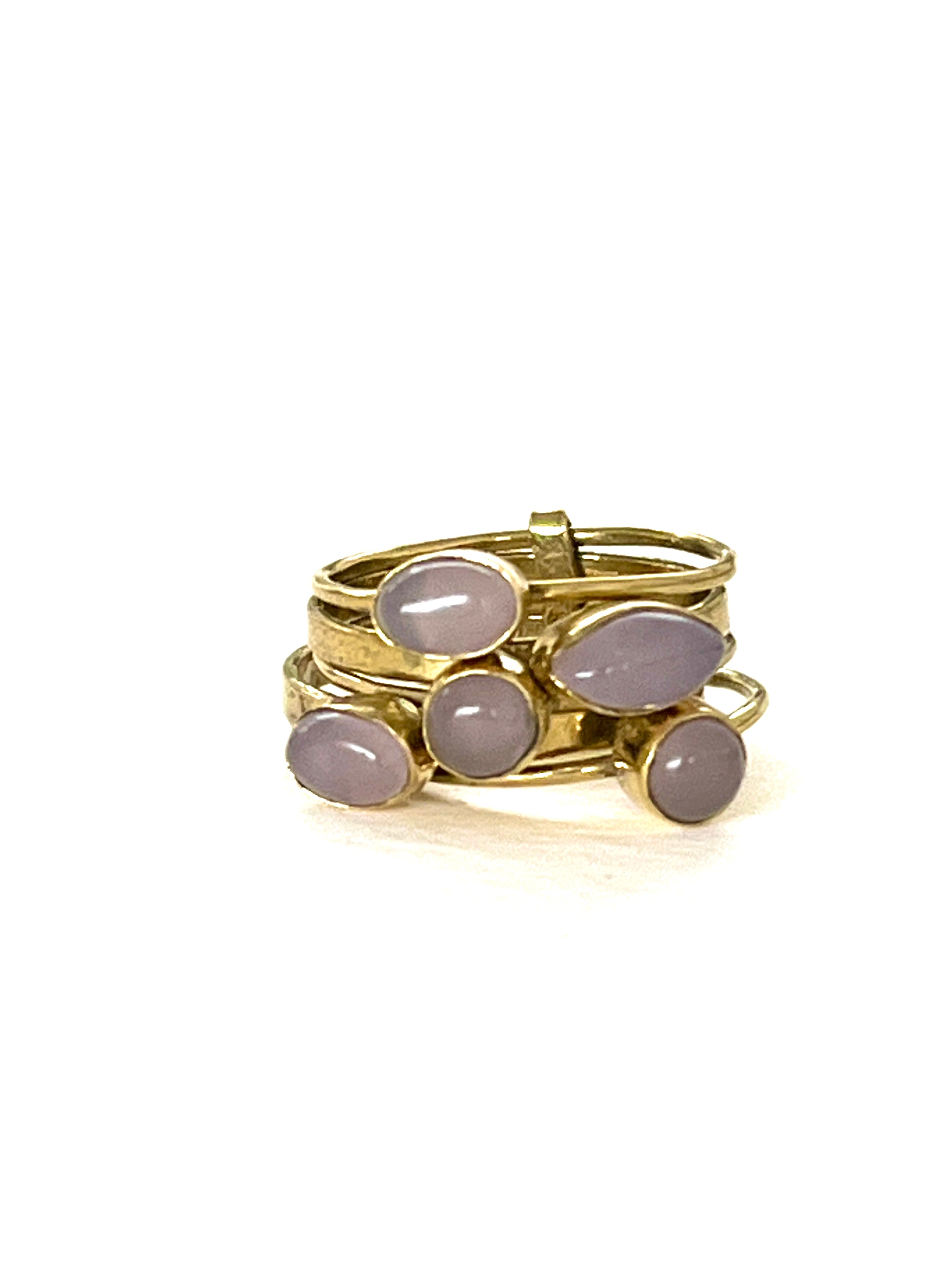 Paal Gemstone Ring Set by Boho Gal Jewelry