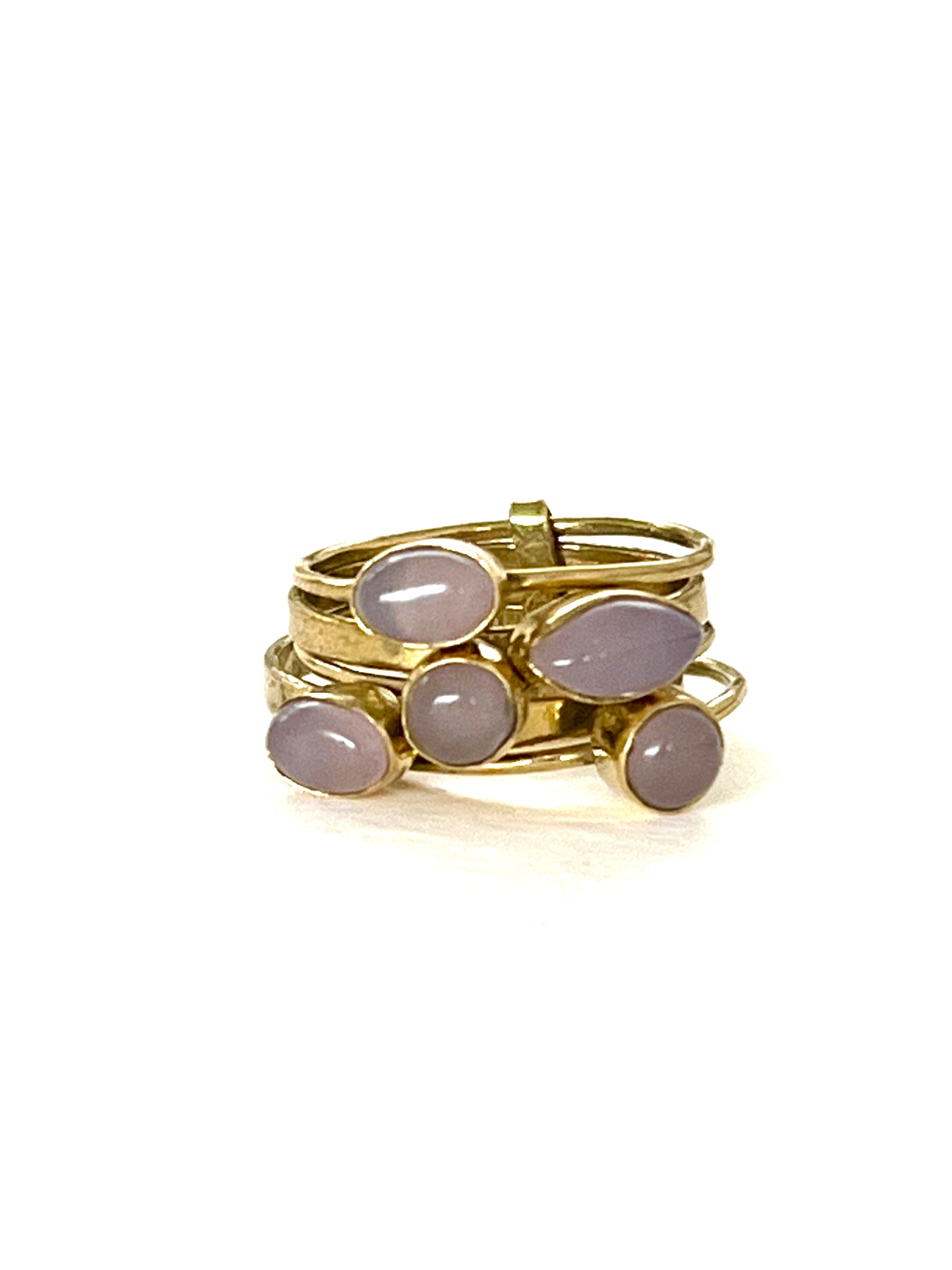 Paal Gemstone Ring Set by Boho Gal Jewelry