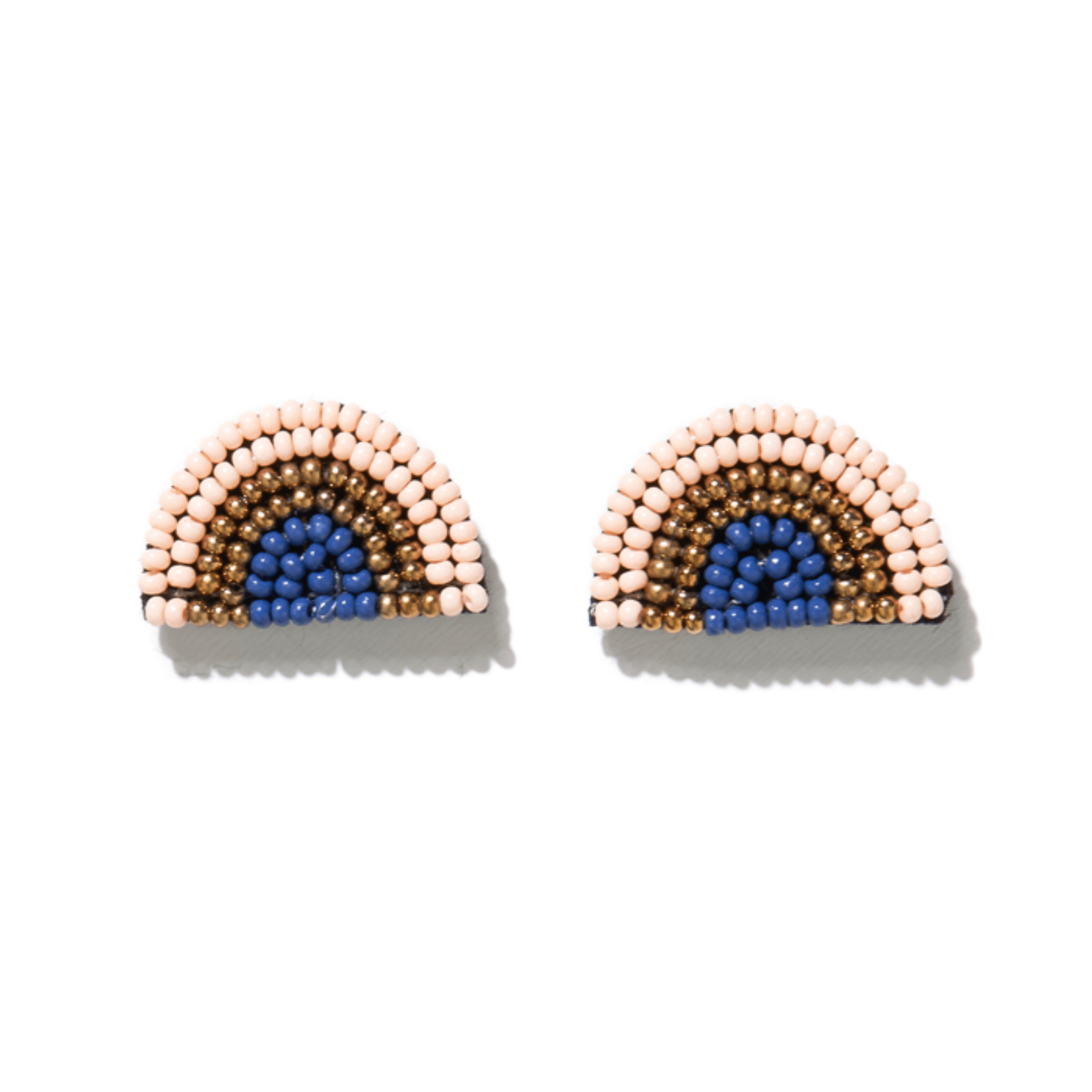 Sophia Rainbow Beaded Post Earrings Blush