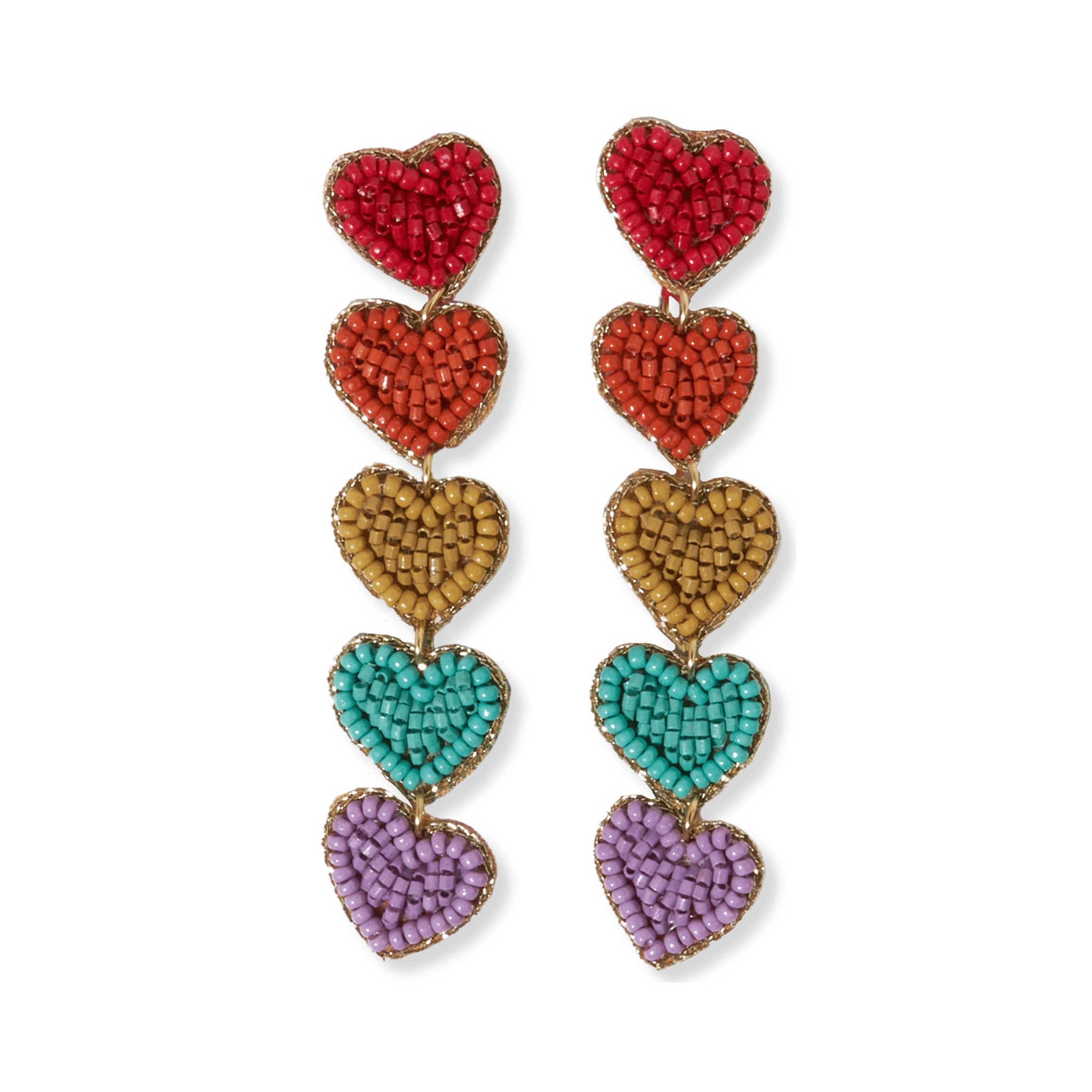 Christina Rainbow Earrings Red