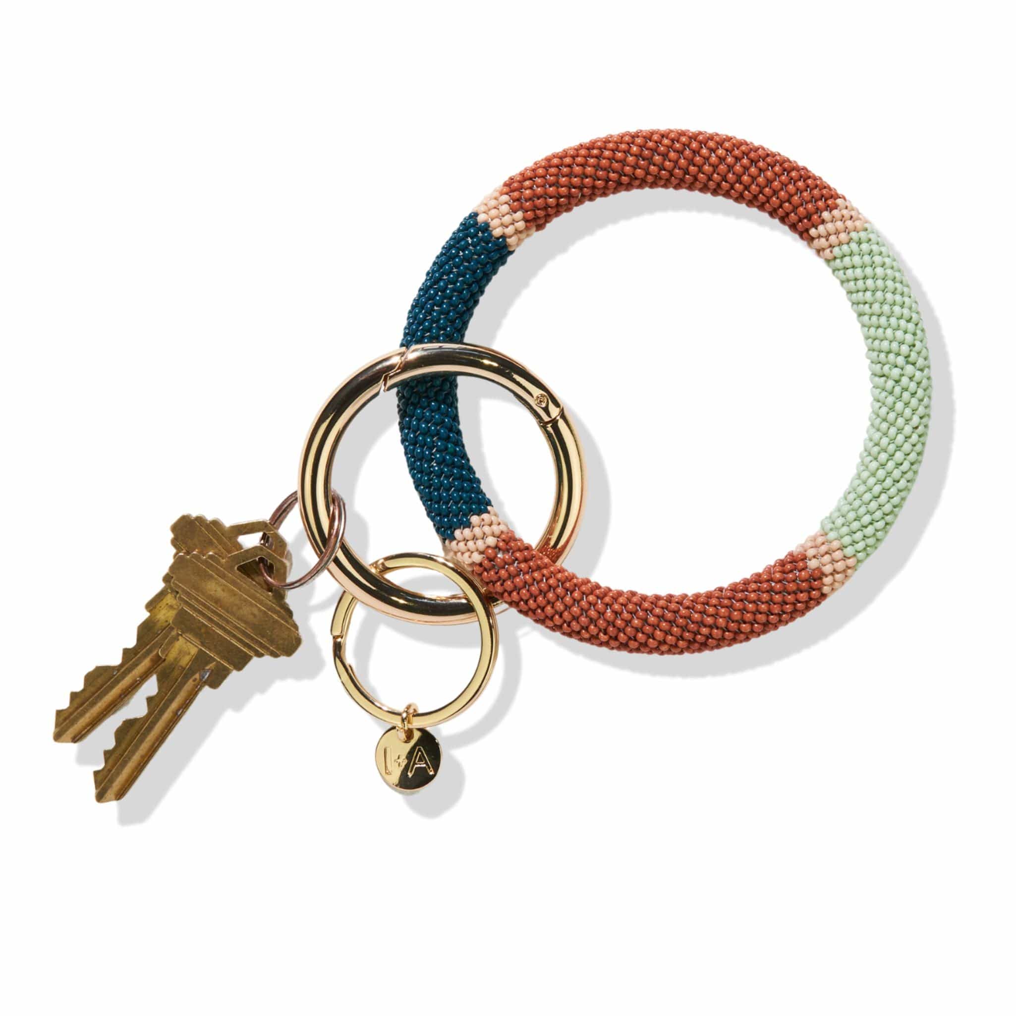 Chloe Color Block Key Ring Desert
