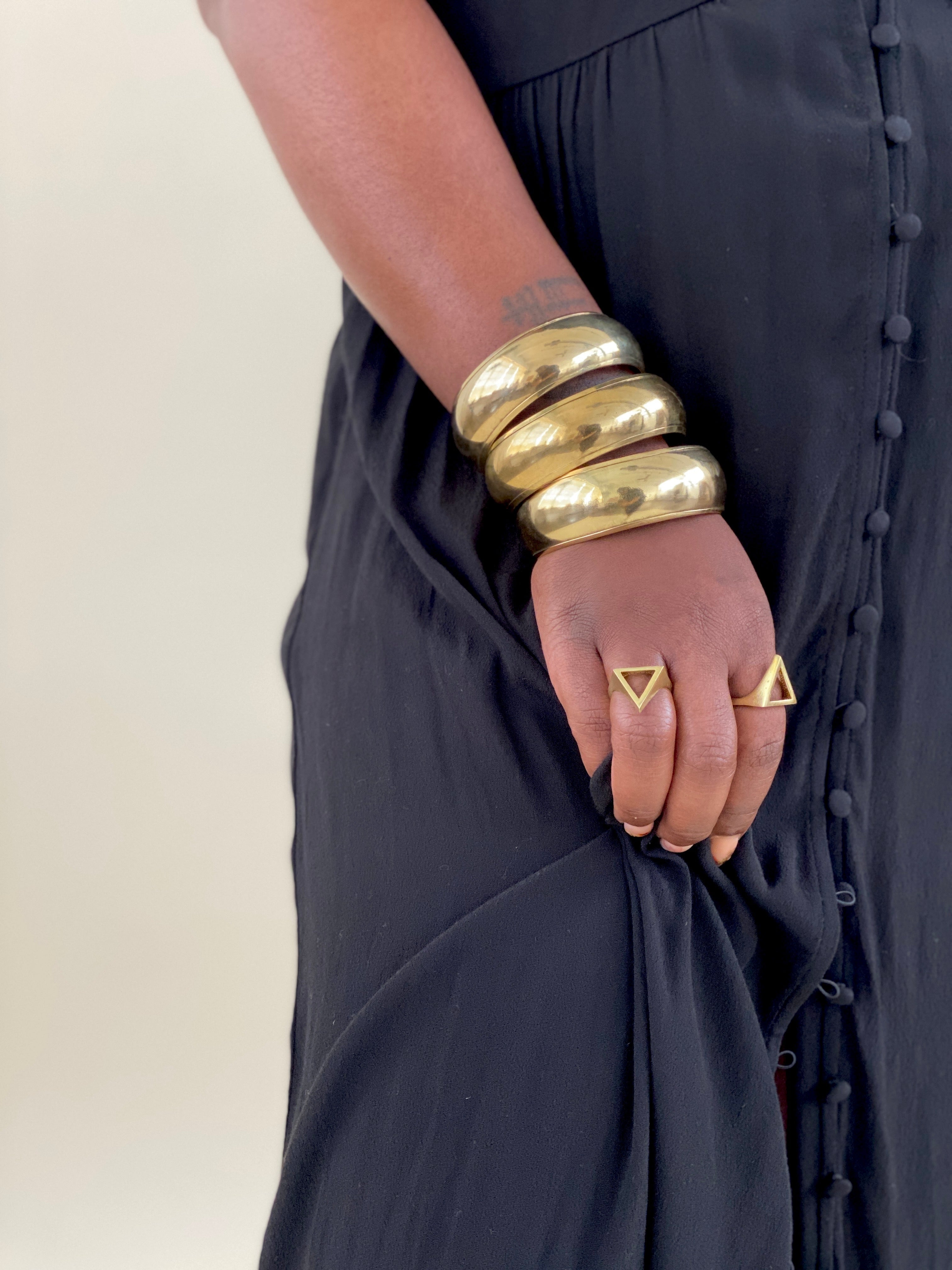 Triangle Adjustable Brass Ring by Boho Gal Jewelry