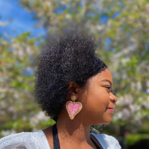 Sunny Days Heart Raffia Earrings