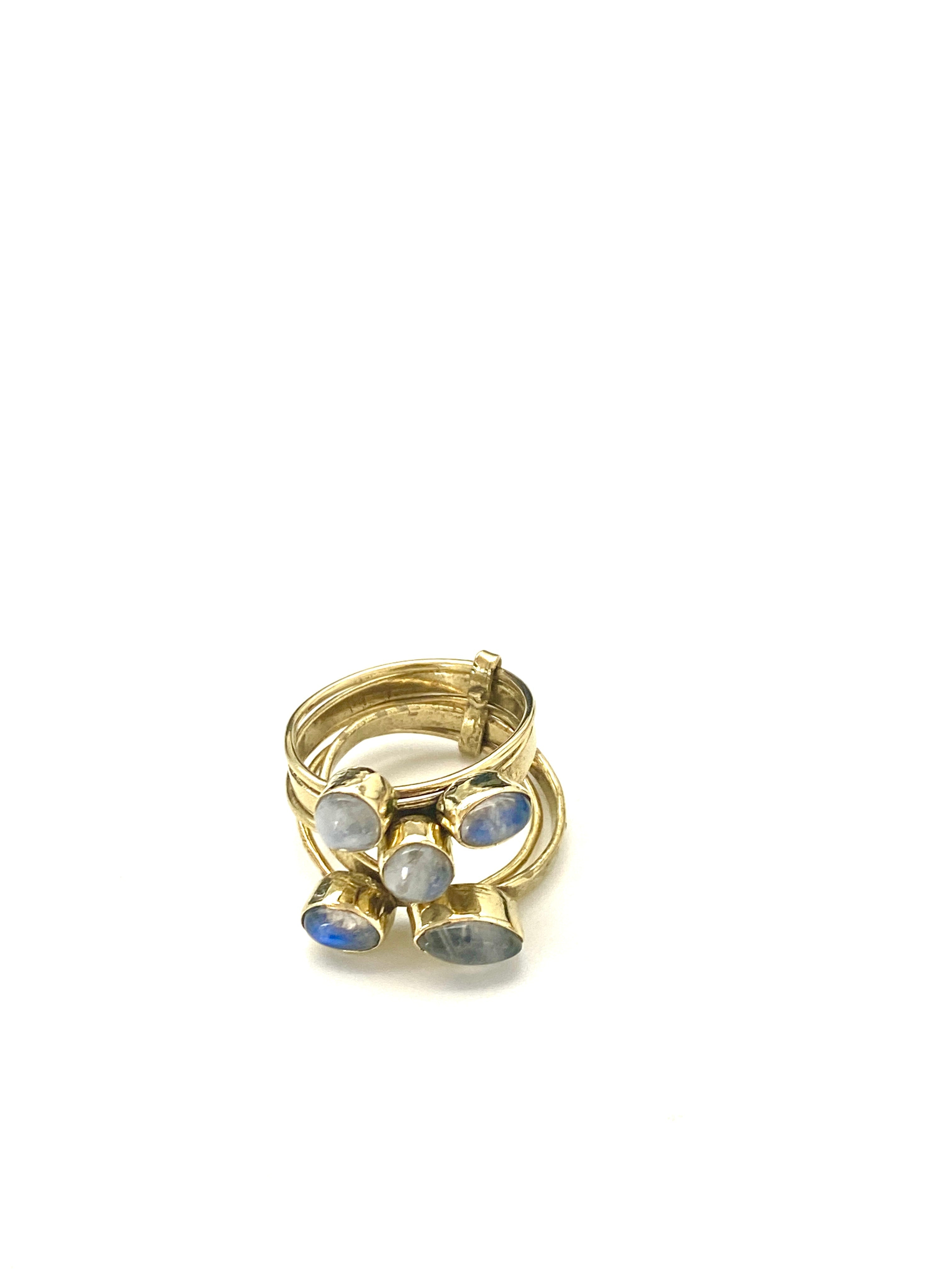 Paal Gemstone Ring Set by Boho Gal Jewelry