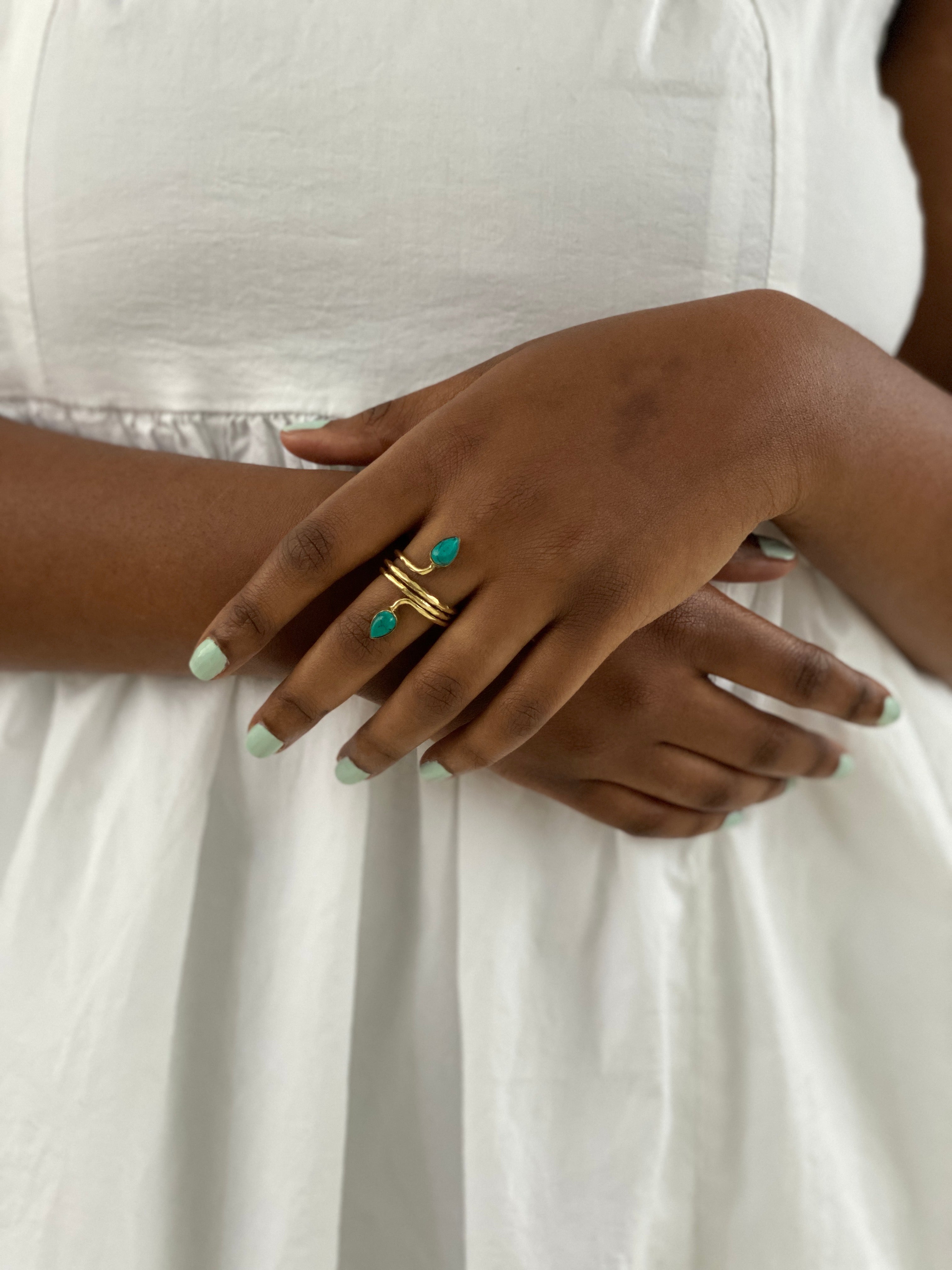 Ara Turquoise Ring by Boho Gal Jewelry