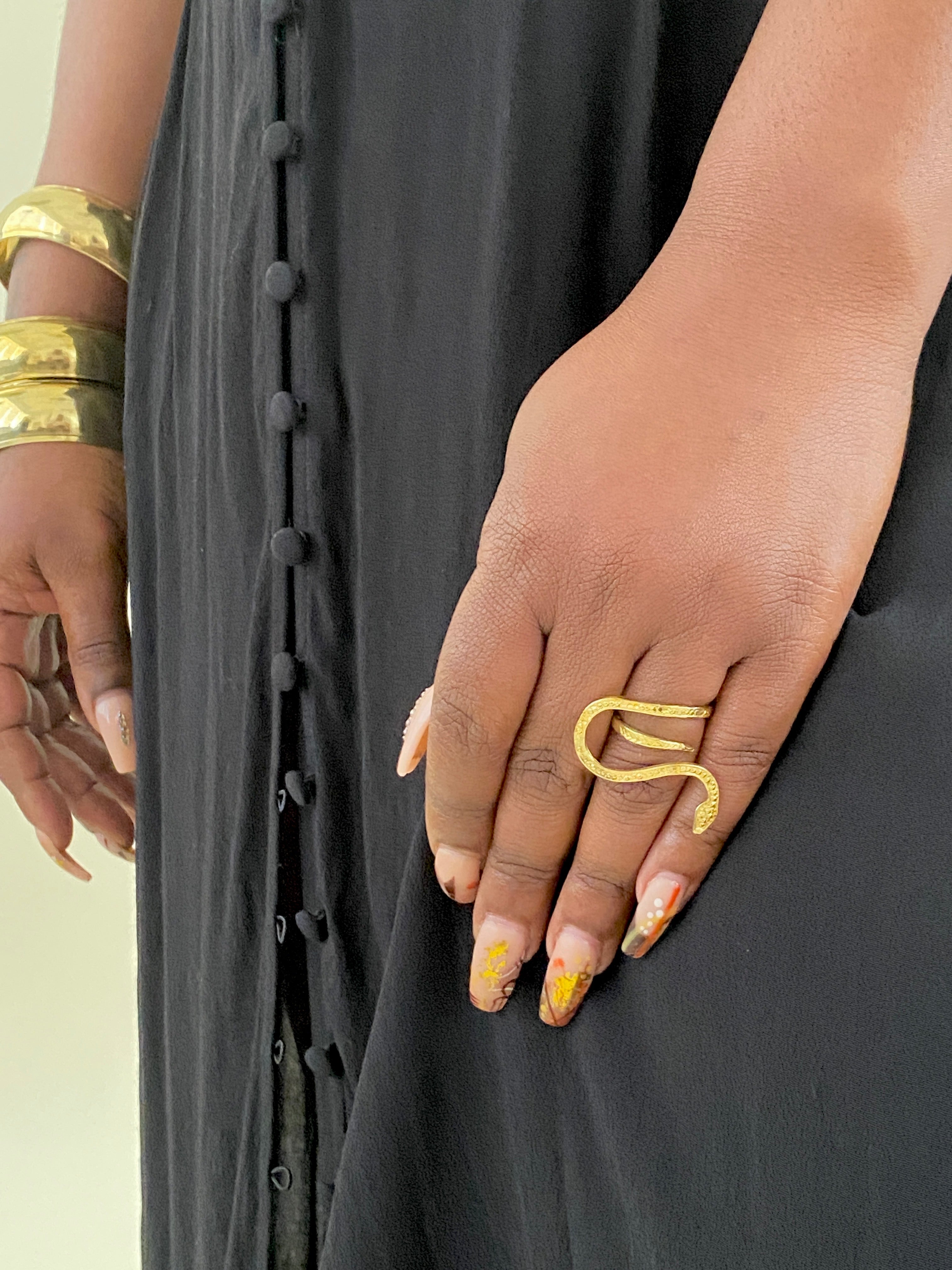 Eris Snake Adjustable Ring by Boho Gal Jewelry
