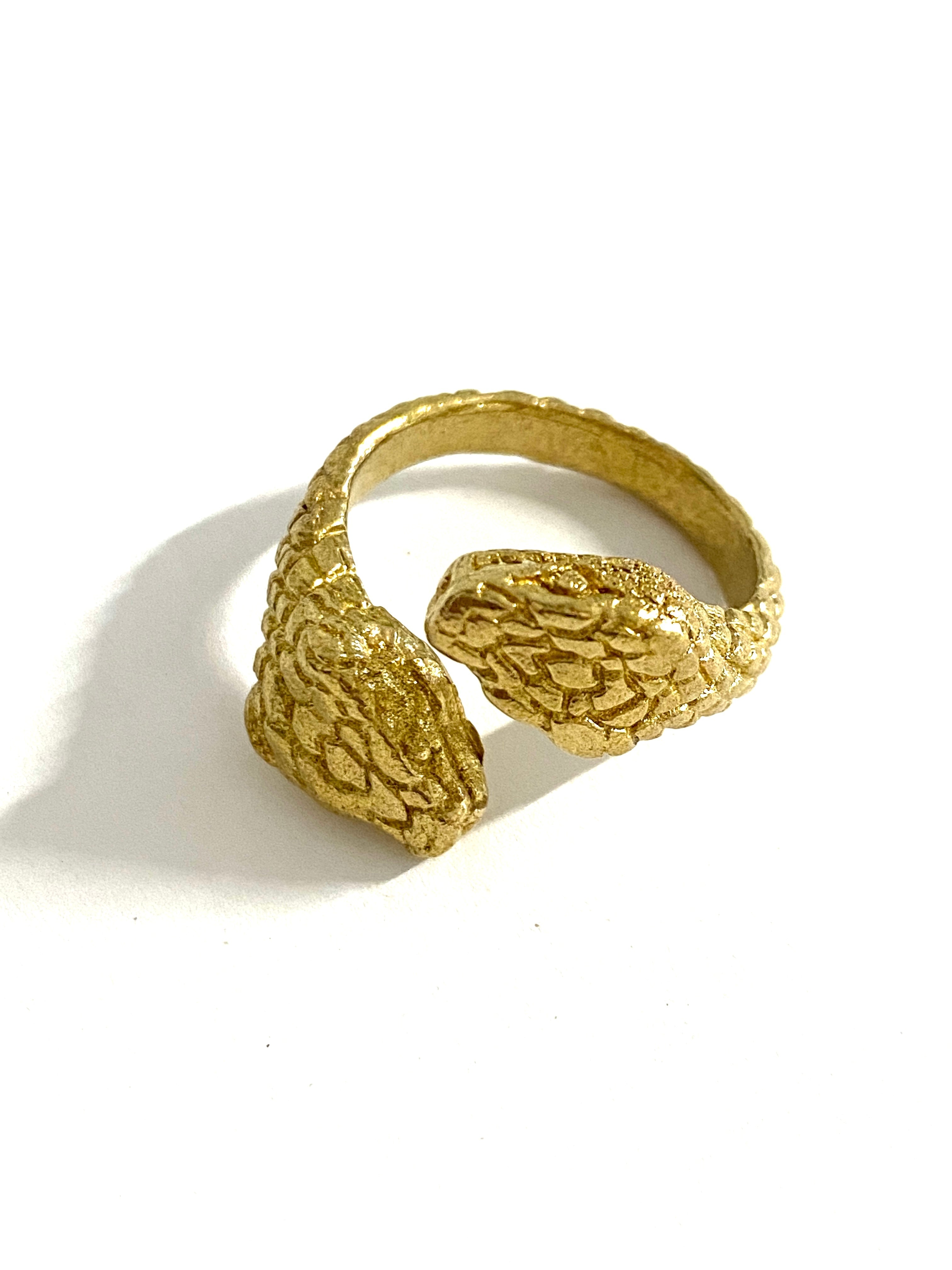 Jadu Snake Adjustable Ring by Boho Gal Jewelry