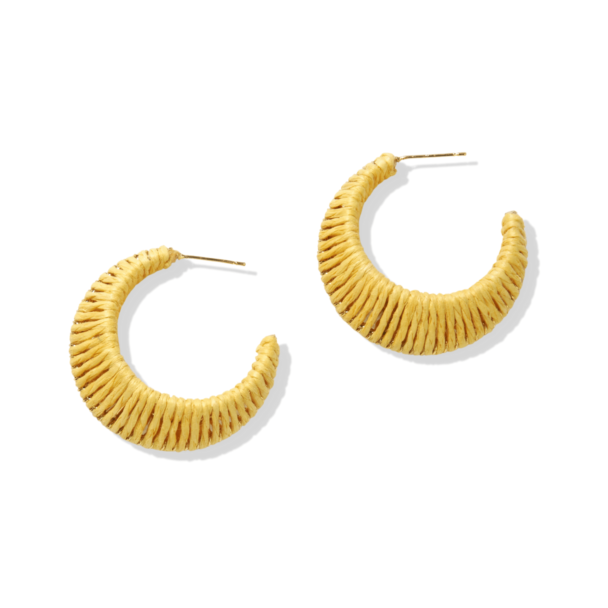 Harper Solid Hoop Earrings Yellow