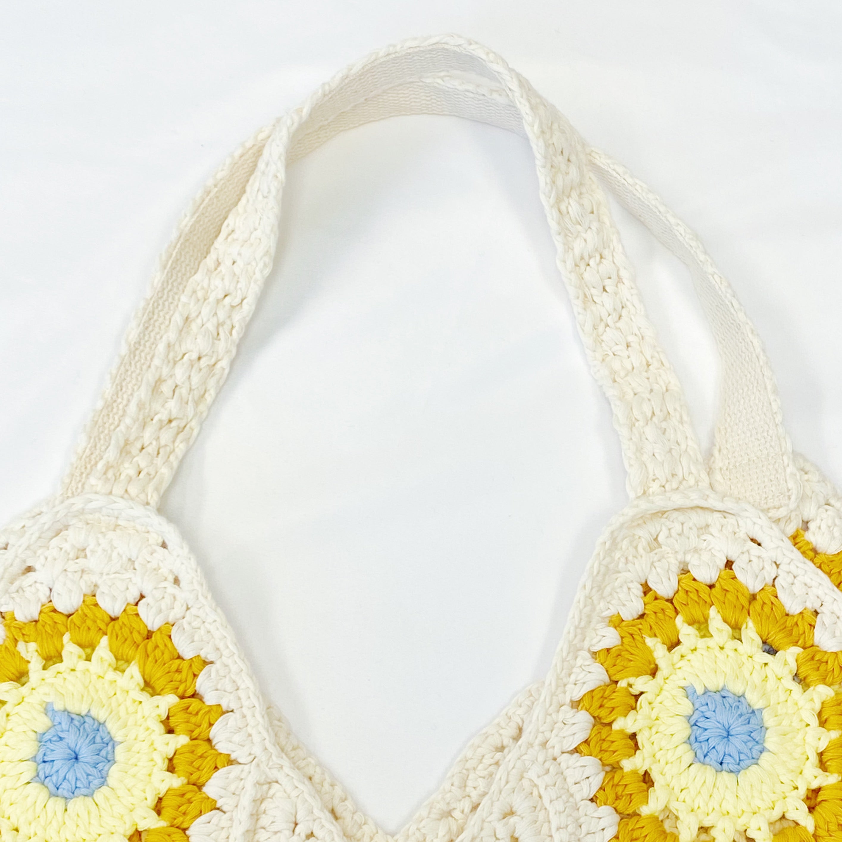 Vintage Hand Knitted Crochet Tote by Ellisonyoung.com