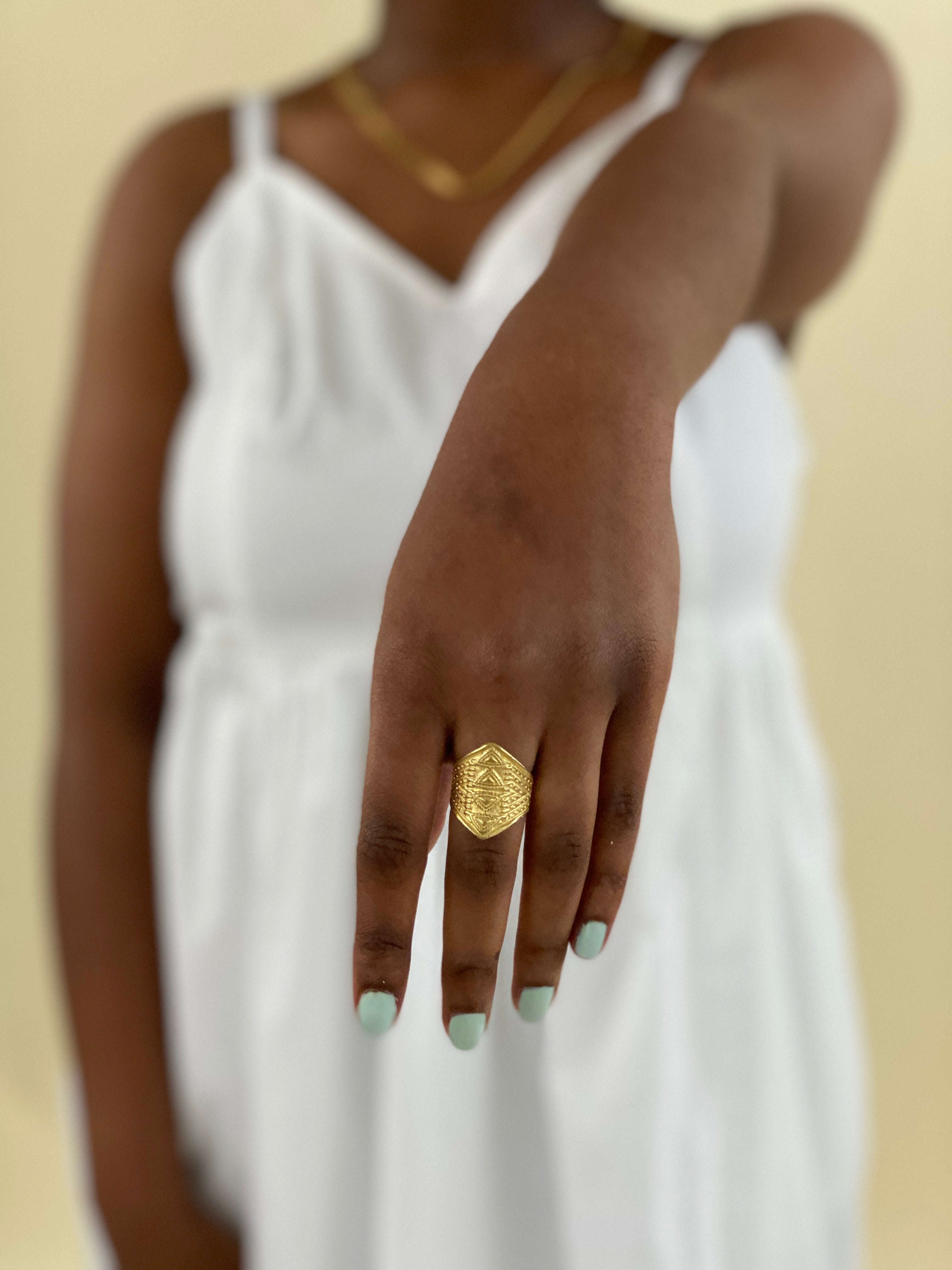 Aten Adjustable Ring by Boho Gal Jewelry