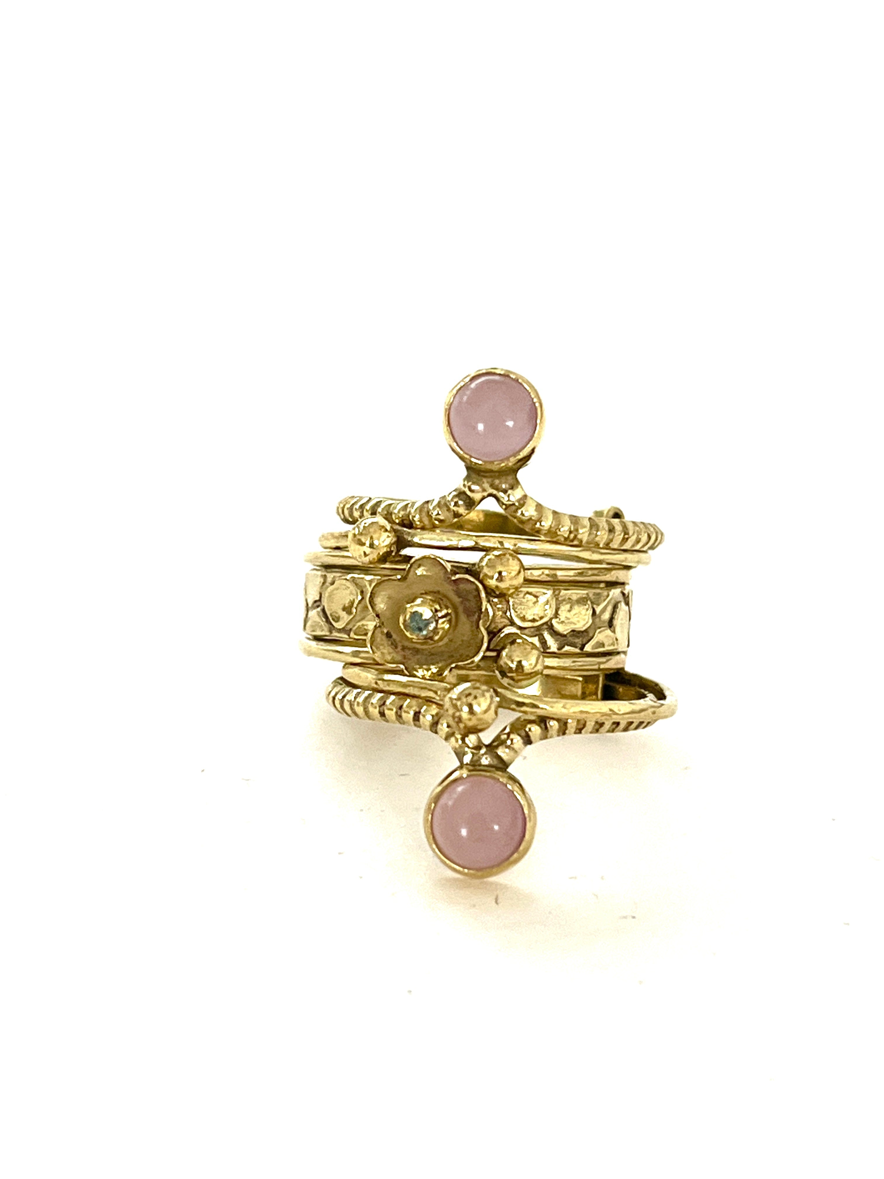 Ekta Gemstone Ring Set by Boho Gal Jewelry